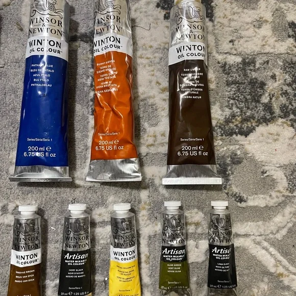 Winsor & Newton: Winton & Artisan Paint Bundle - 6.75floz and 1.25floz Tubes - Picture 3 of 7